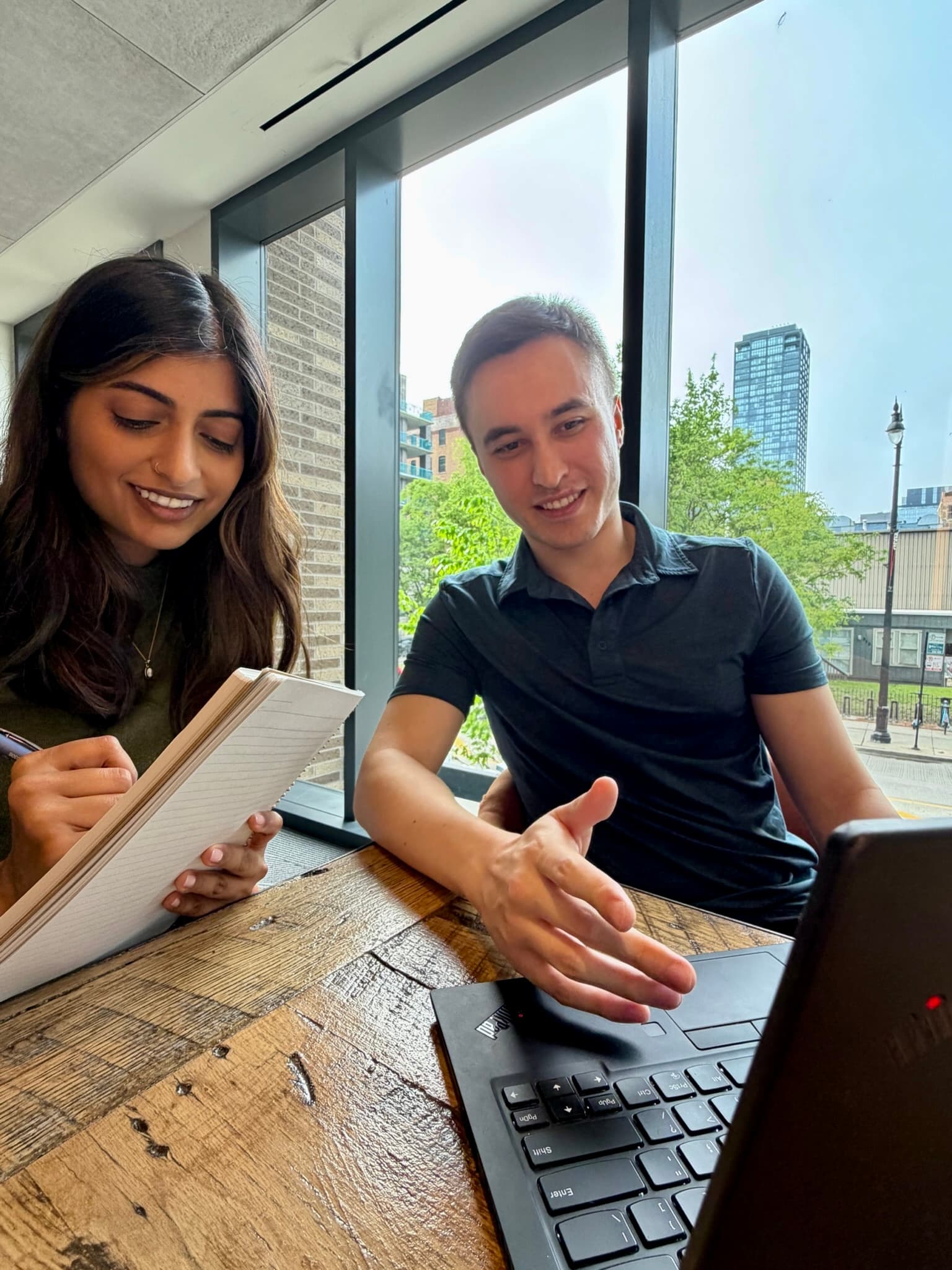 Keith coaching a client through a financial plan